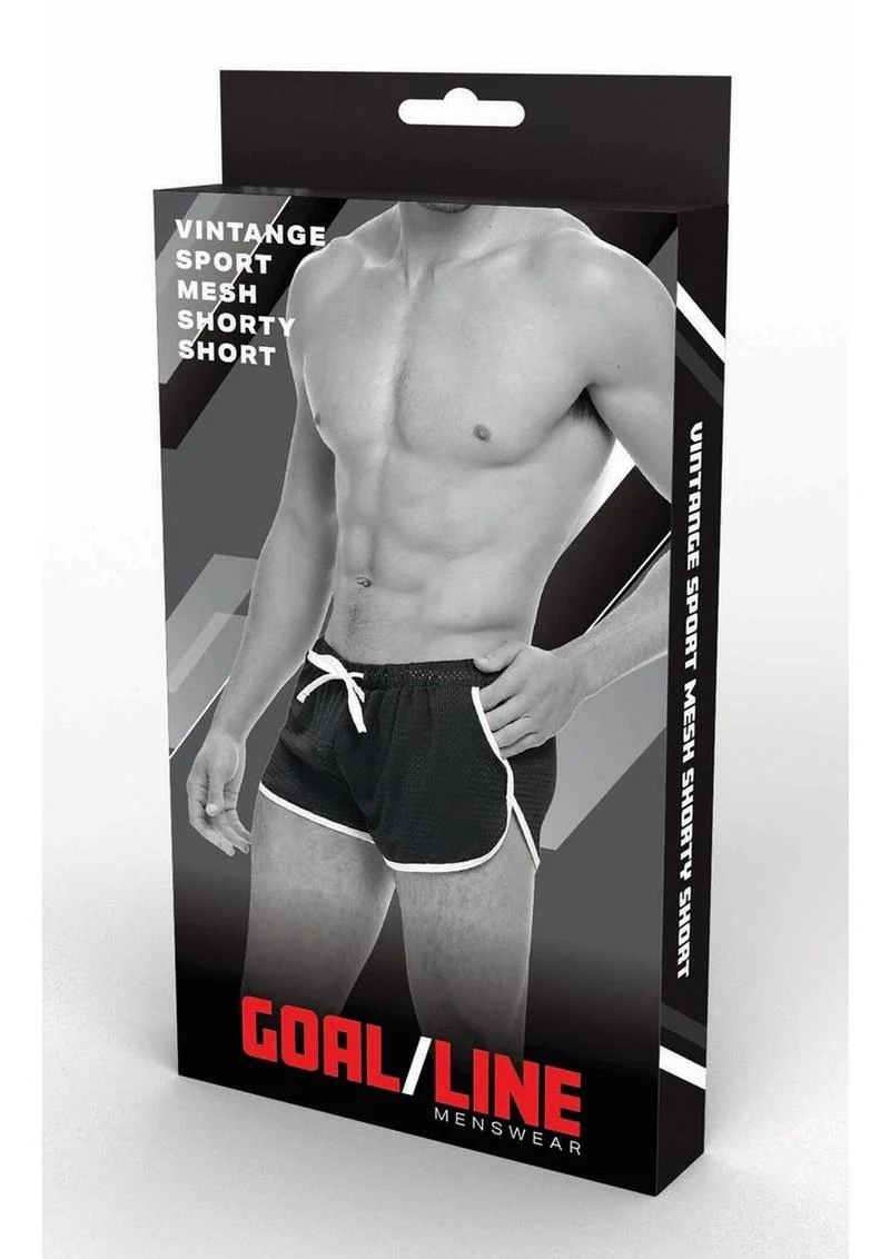Goal Line Side Split Mesh Booty Shorts - Image 2