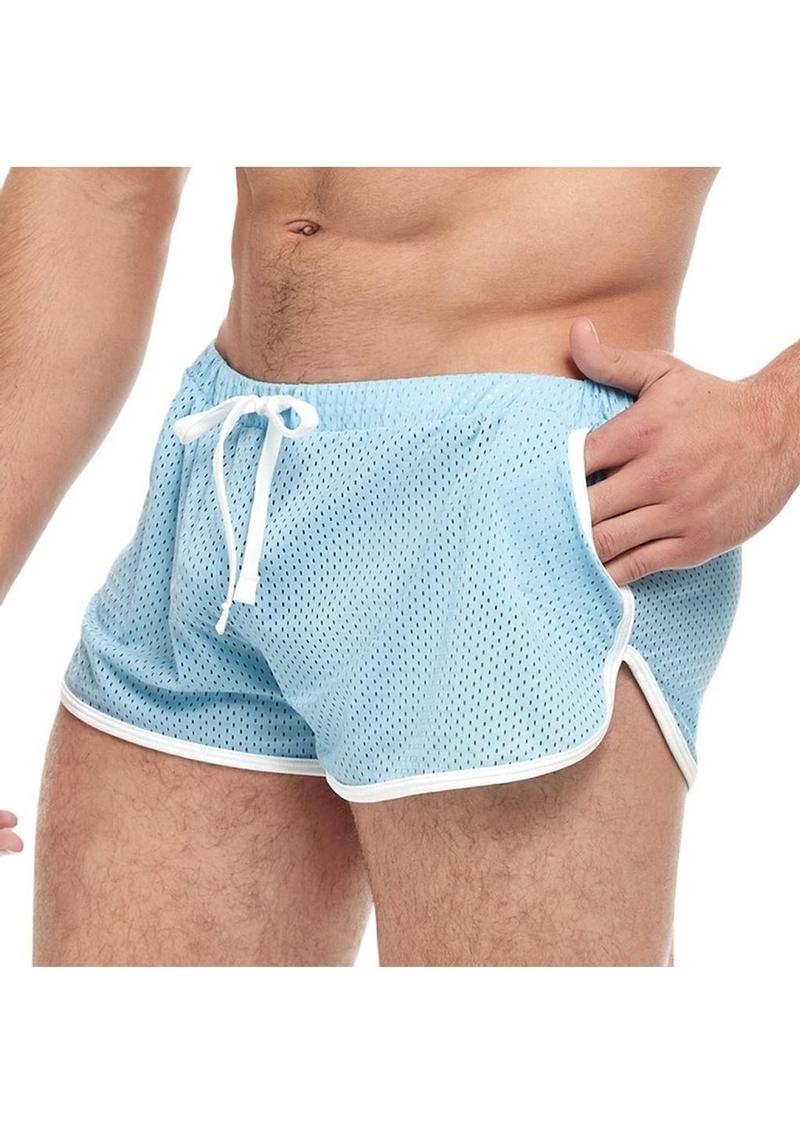 Goal Line Side Split Mesh Booty Shorts - Image 4