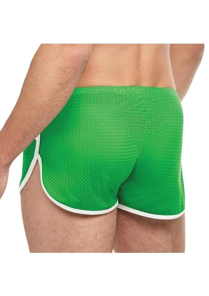 Goal Line Side Split Mesh Booty Shorts - Image 9