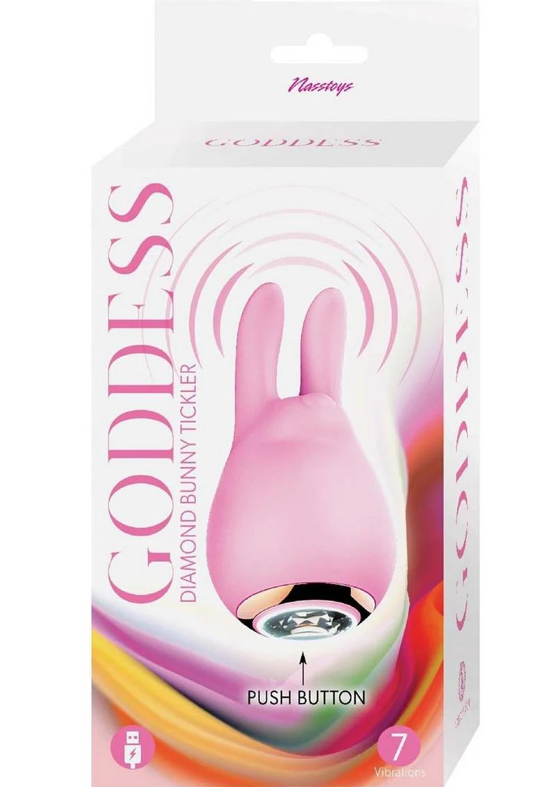 Goddess Diamond Rechargeable Silicone Bunny Tickler - Image 3