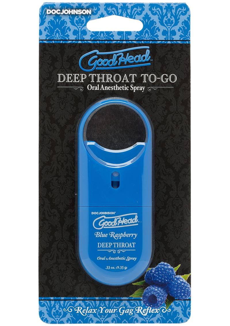 Goodhead Deep Throat To-Go Oral Anesthetic Spray Blue Raspberry - Image 3