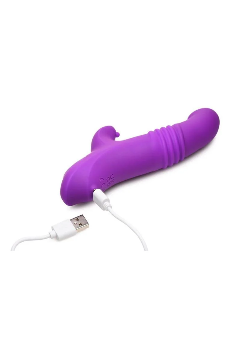 Gossip Blasters 10x Rechargeable Silicone Thrusting Rabbit Vibrator - Image 2