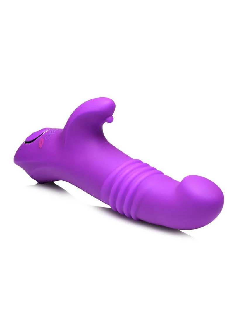 Gossip Blasters 10x Rechargeable Silicone Thrusting Rabbit Vibrator - Image 3
