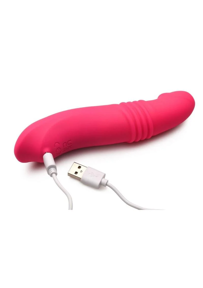 Gossip Blasters 10x Rechargeable Silicone Thrusting Vibrator - Image 2