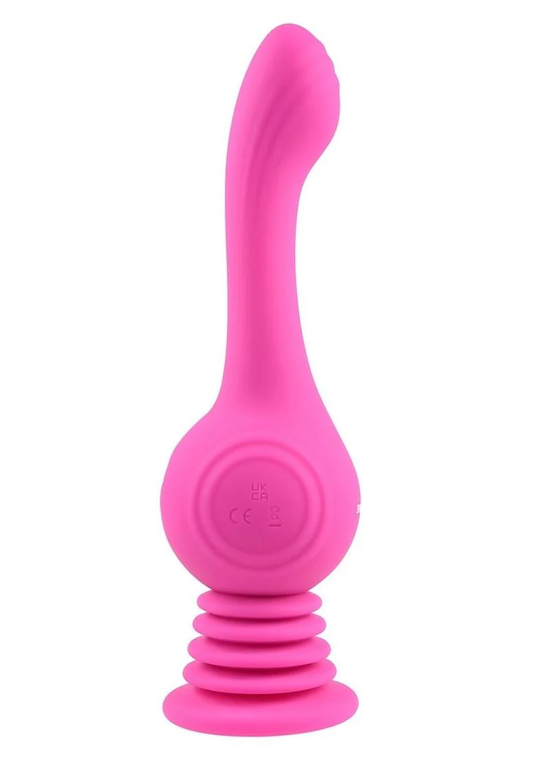 Gyro Vibe Rechargeable Silicone Vibrator with Suction Cup - Image 2