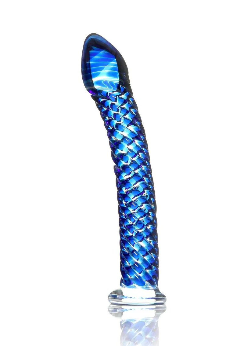 Icicles No. 29 Ribbed Glass G-Spot Dildo - Image 3