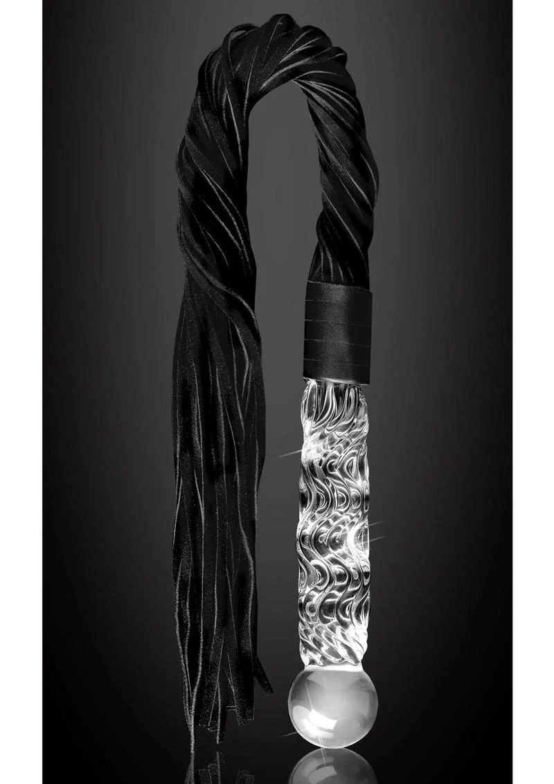 Icicles No. 38 Textured Glass Dildo with Flogger - Image 2