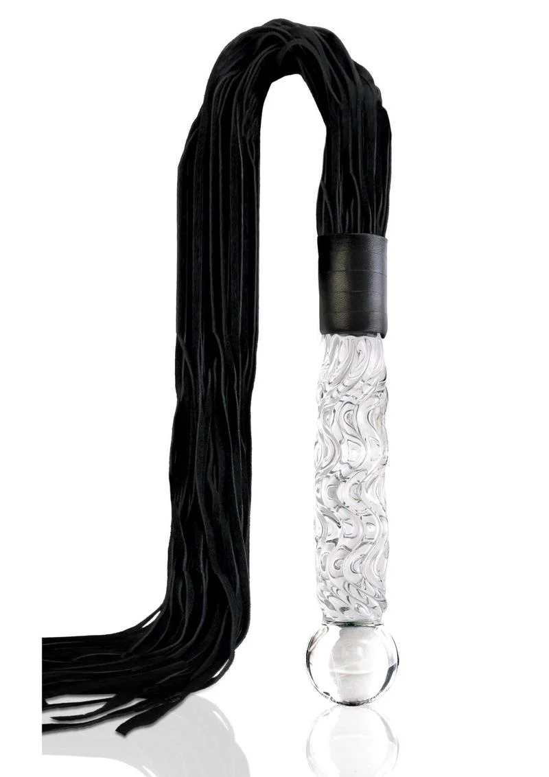 Icicles No. 38 Textured Glass Dildo with Flogger - Image 3