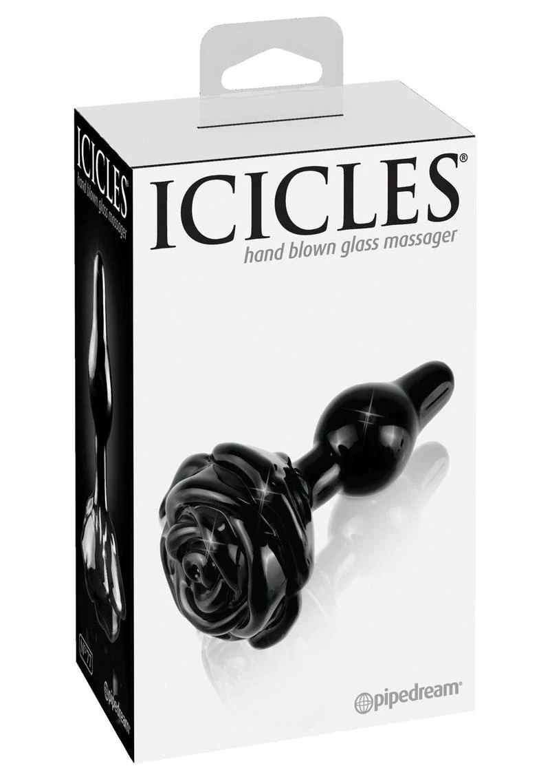 Icicles No 77 Flower Shaped Glass Anal Plug - Image 2