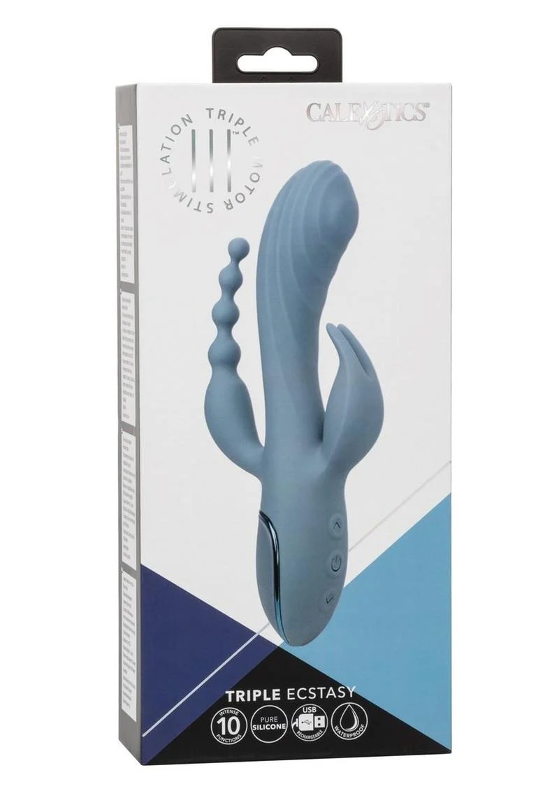 III Triple Ecstasy Rechargeable Silicone Stimulating Massager - Image 4