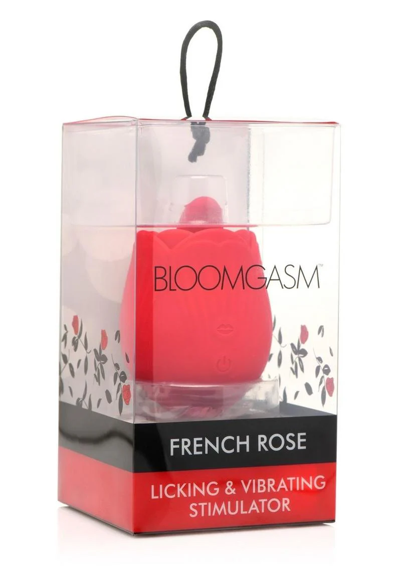 Inmi Bloomgasm French Rose Silicone Rechargeable Licking and Vibrating Clitoral Stimulator - Image 4