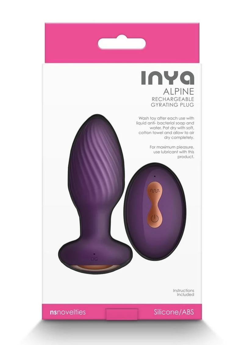 Inya Alpine Rechargeable Silicone Anal Plug with Remote Control - Image 4