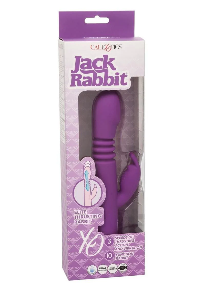 Jack Rabbit Elite Thrusting Rabbit Silicone Rechargeable Vibrator - Image 3