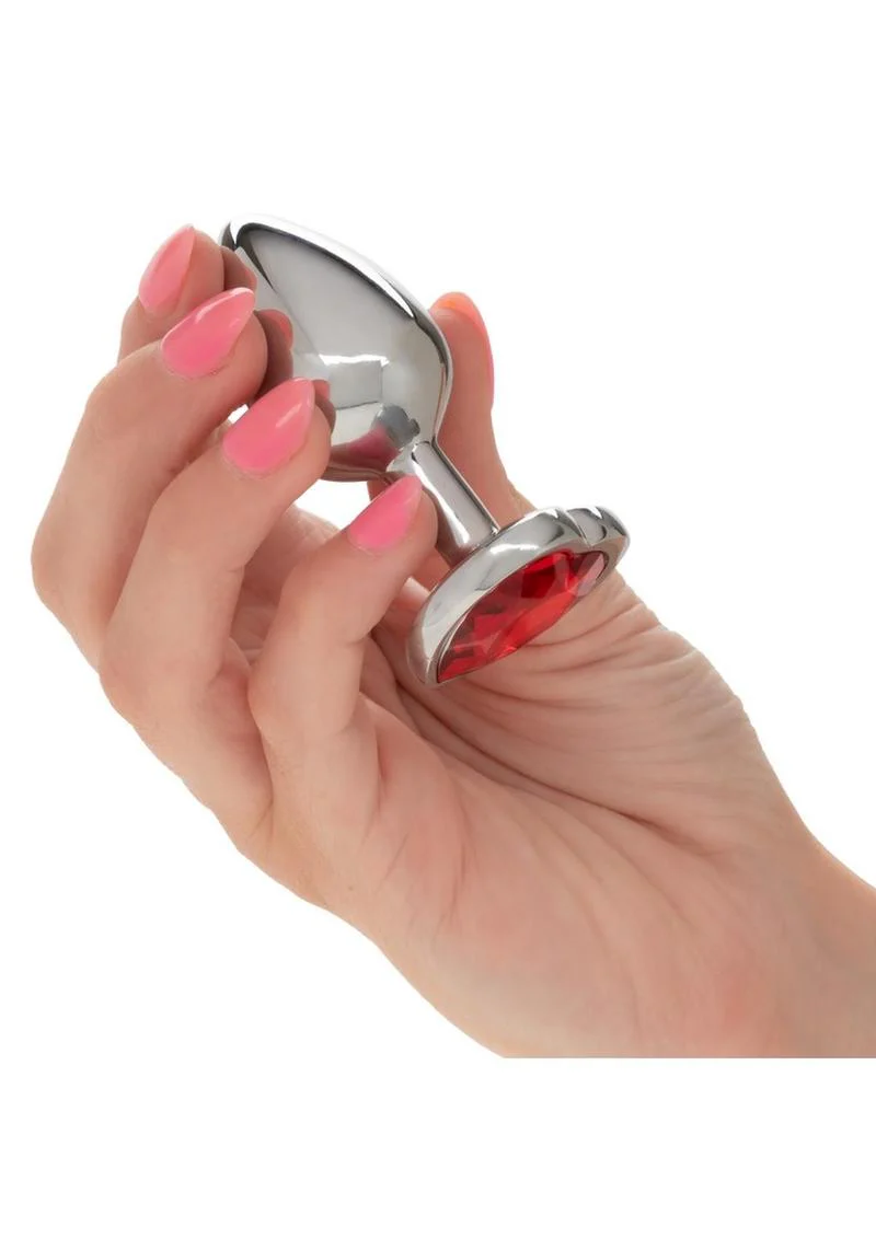 Jewel Ruby Heart Aluminum Anal Plug - Image 4