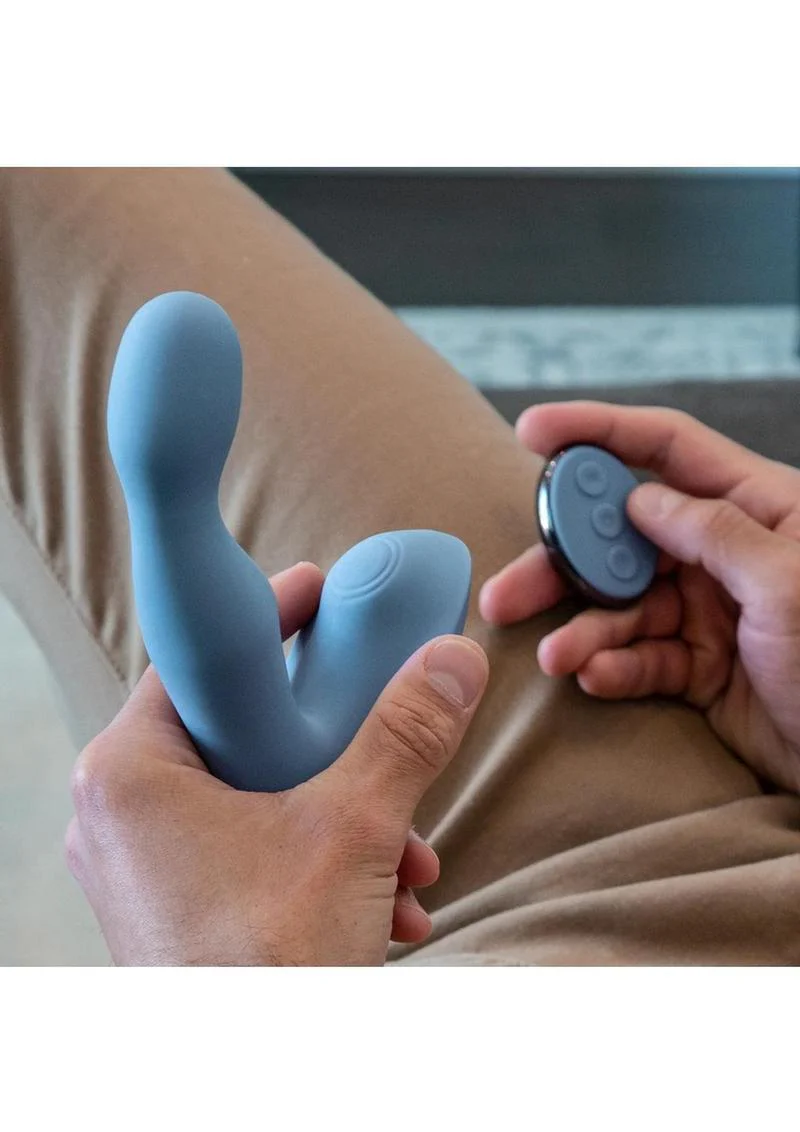 Jimmyjane Pulsus P-Spot Rechargeable Silicone Dual Stimulator with Remote - Image 2