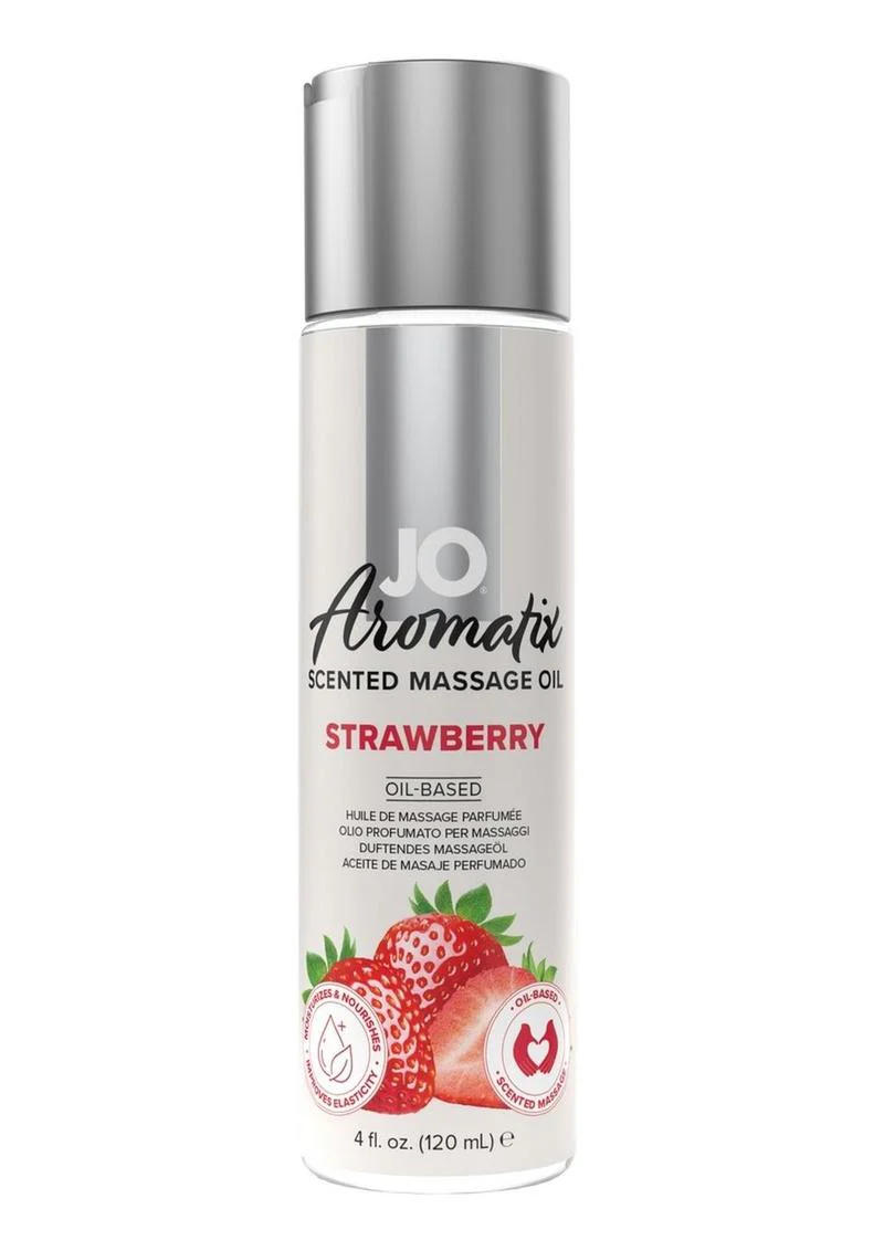 JO Aromatix Massage Oil 4oz - Strawberry - Image 2
