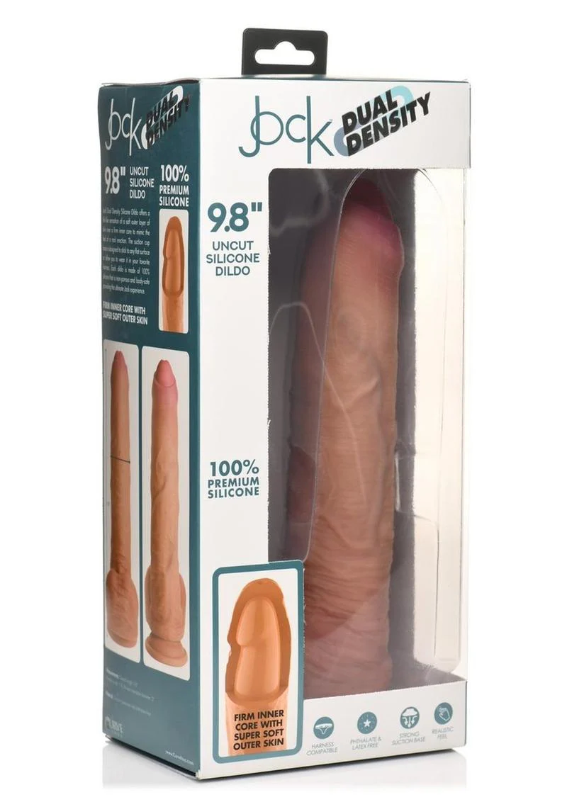 Jock Dual Density Uncut Dildo with Balls - Image 2