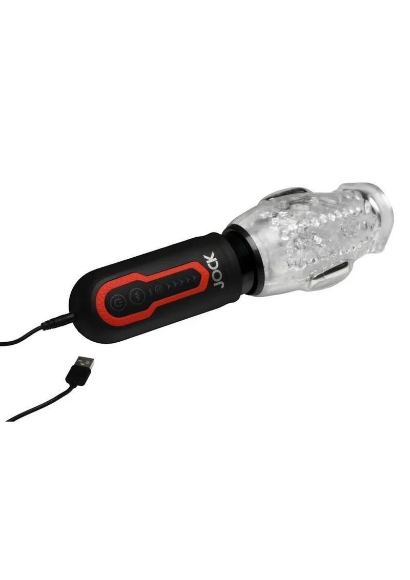 Jock Spinning and Thrusting Rechargeable Masturbator with 2 Bullets - Image 3