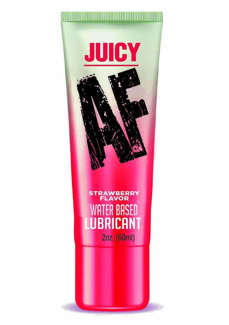 Juicy AF Water Based Flavored Lubricant Strawberry - Image 2