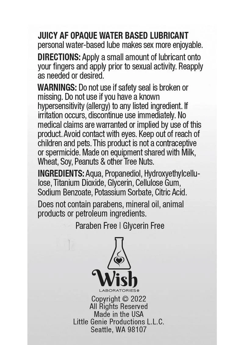 Juicy AF Water Based Opaque Lubricant - Image 2