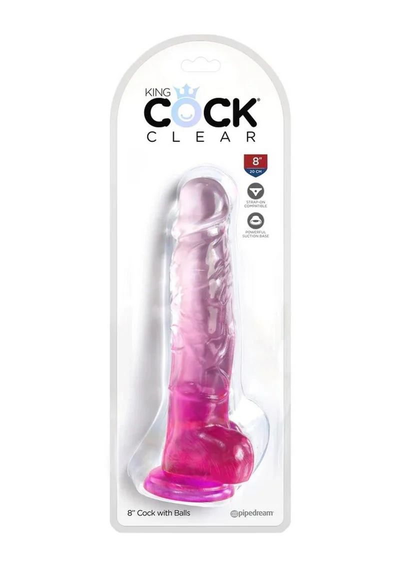 King Cock Clear Dildo with Balls - Image 10