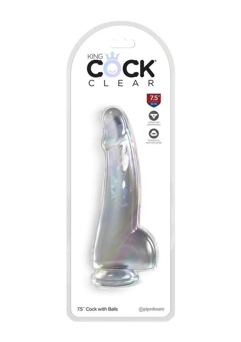 King Cock Clear Dildo with Balls - Image 16