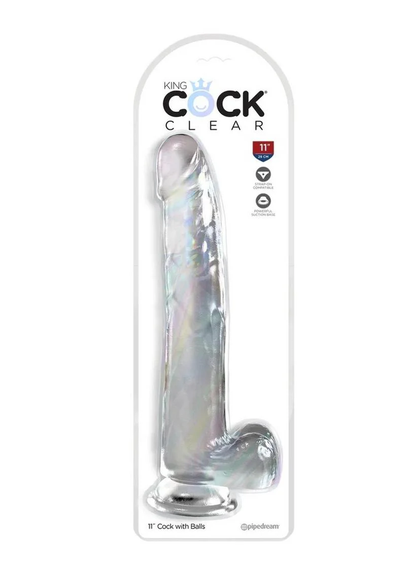 King Cock Clear Dildo with Balls - Image 21