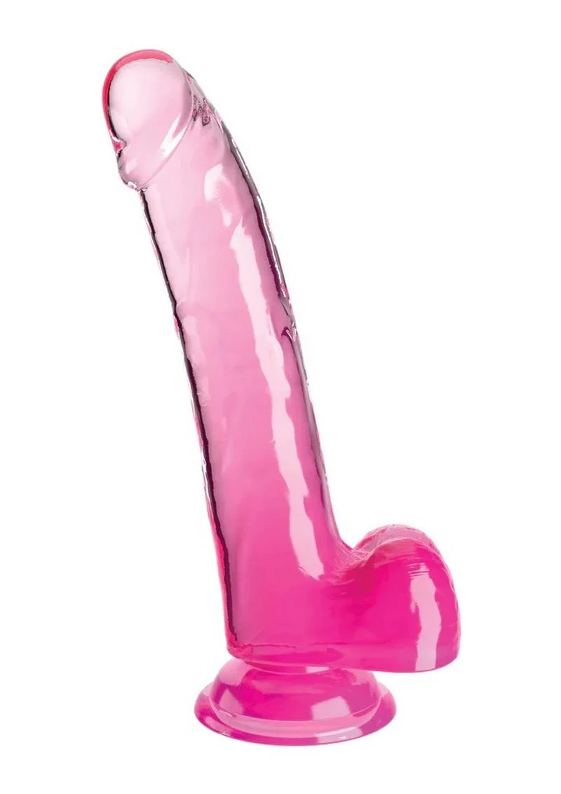 King Cock Clear Dildo with Balls - Image 3