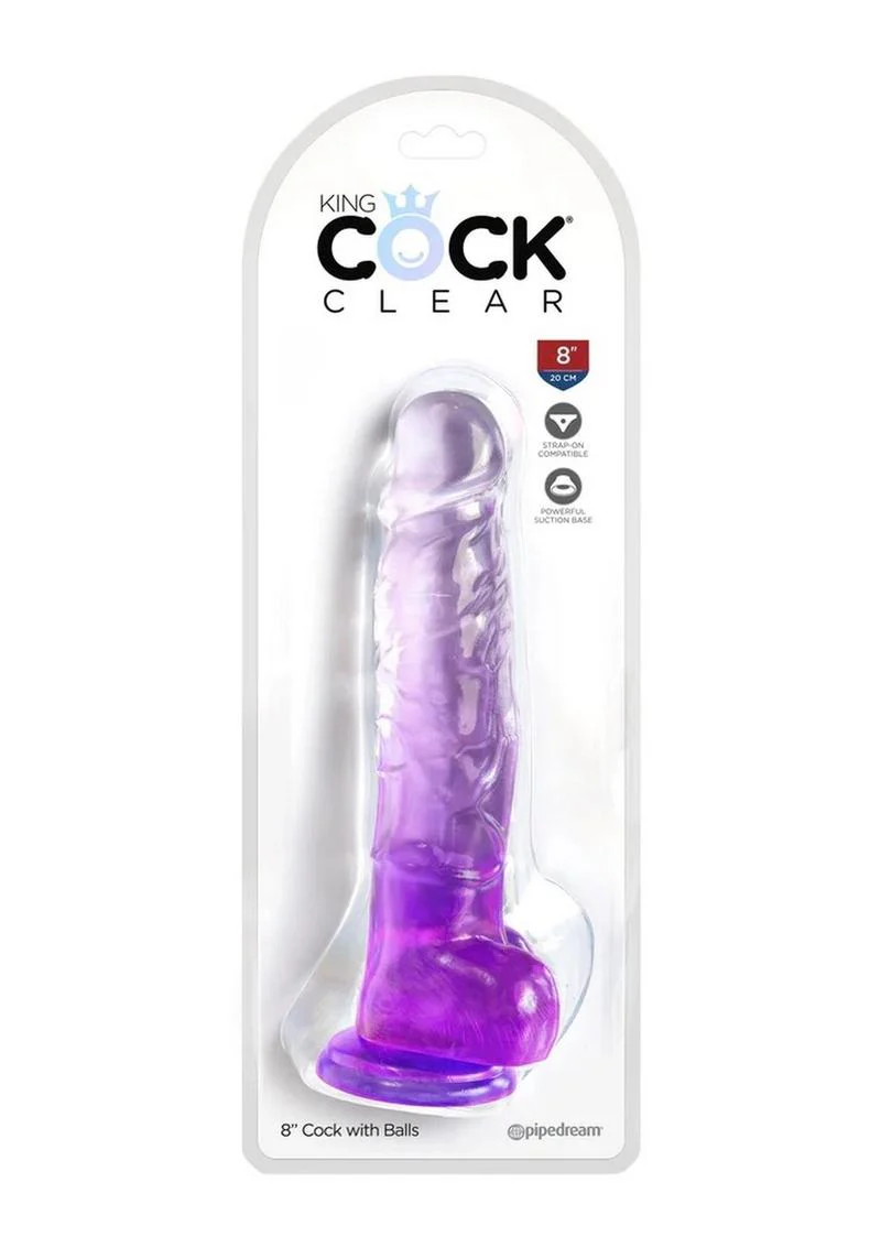 King Cock Clear Dildo with Balls - Image 7