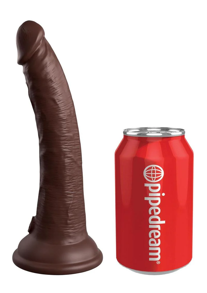 King Cock Elite Dual Density Vibrating Rechargeable Silicone with Remote Control Dildo - Image 2