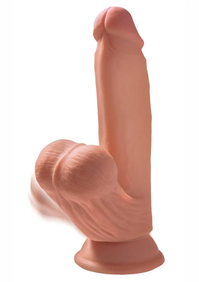 King Cock Plus Triple Density Dildo with Swinging Balls - Image 2