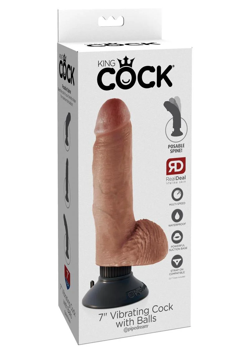 King Cock Vibrating Dildo with Balls - Image 12