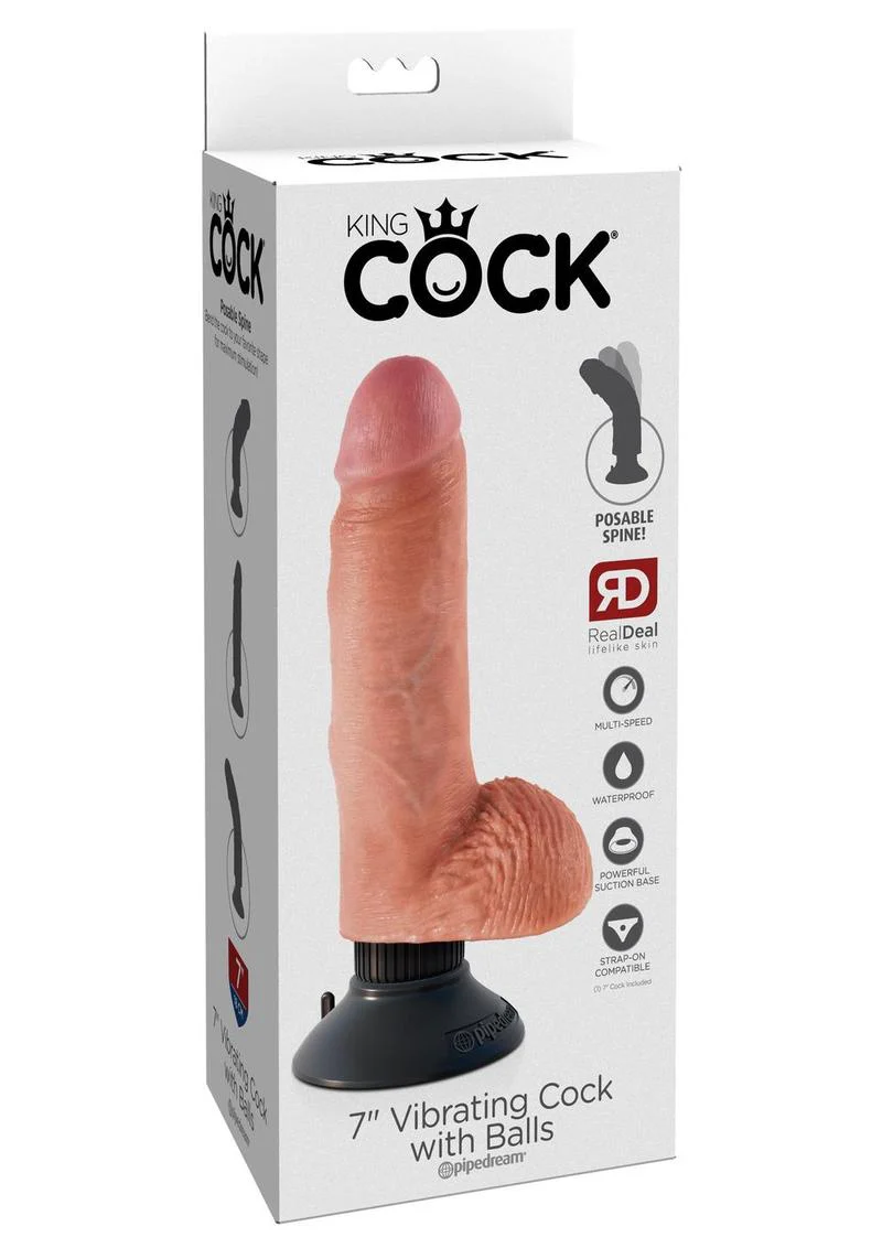 King Cock Vibrating Dildo with Balls - Image 14