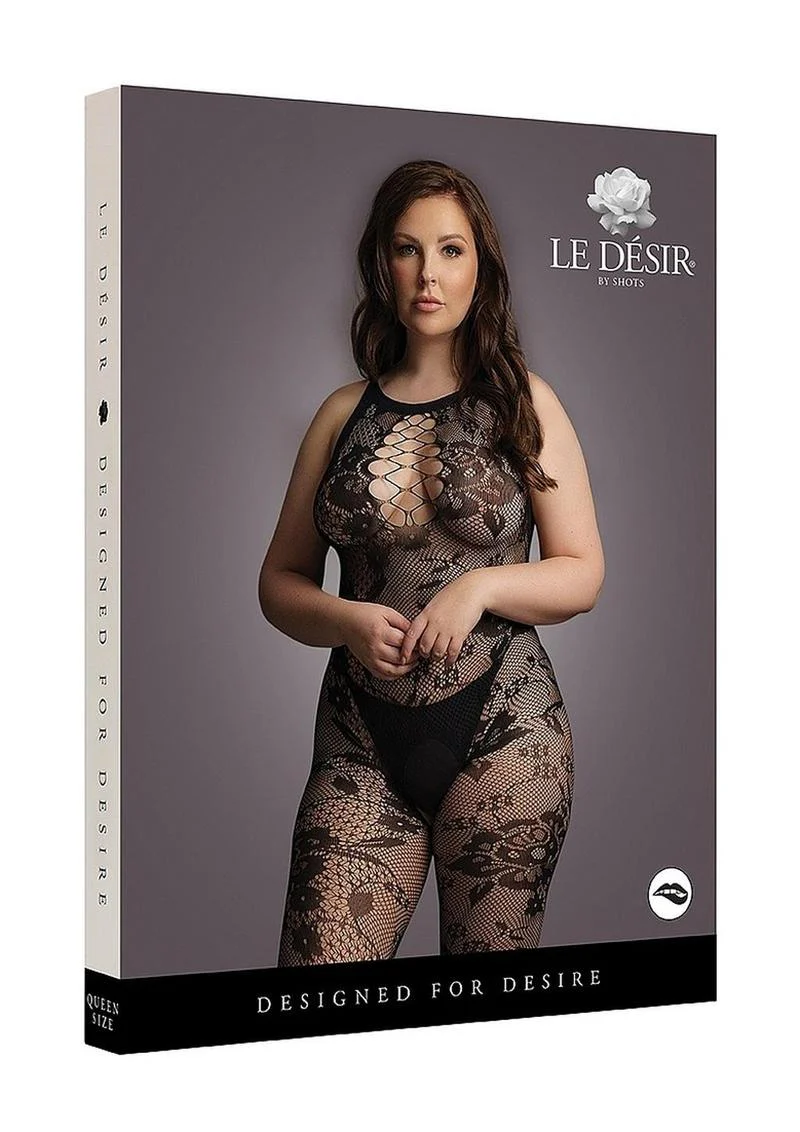 Le Desir Criss Cross Neck Bodystocking - Image 10