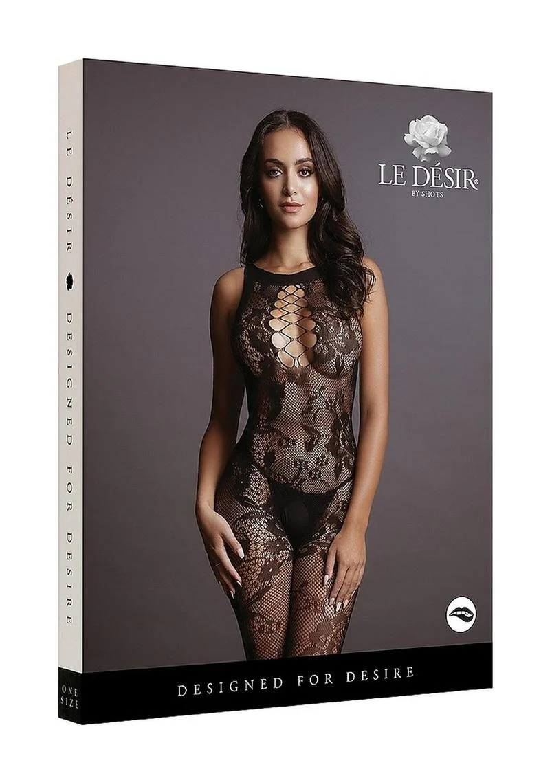 Le Desir Criss Cross Neck Bodystocking - Image 4