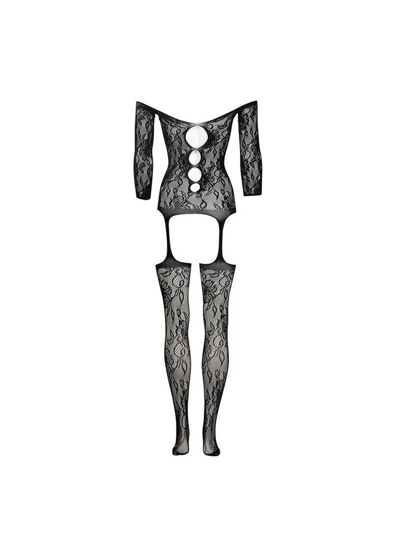 Le Desir Criss Cross Neck Bodystocking - Image 8