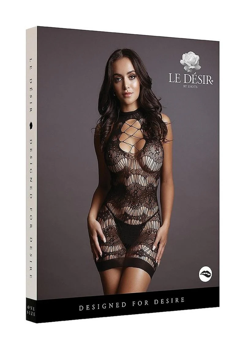 Le Desir Criss Cross Neck Mini Dress - Image 3
