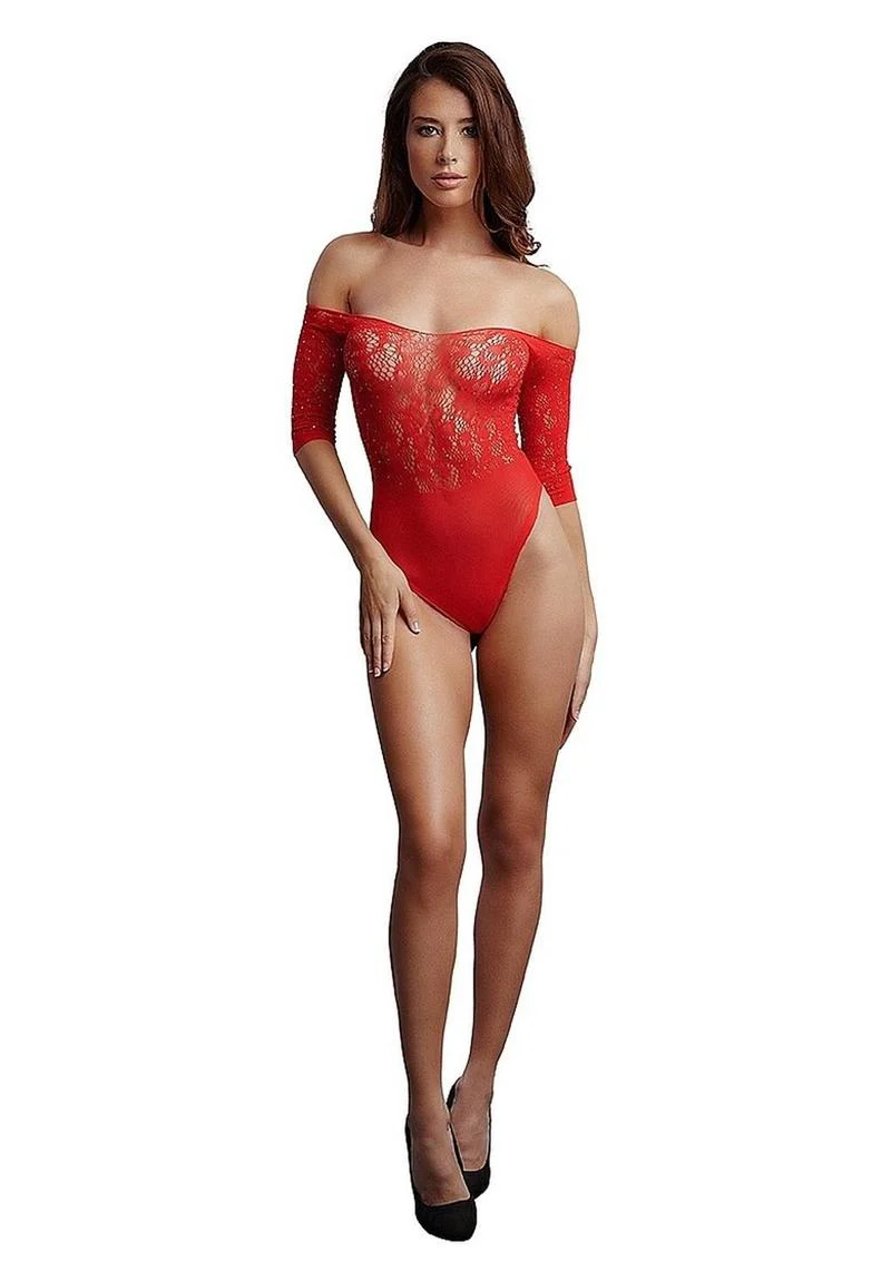 Le Desir Crotchless Rhinestone Teddy - Image 3