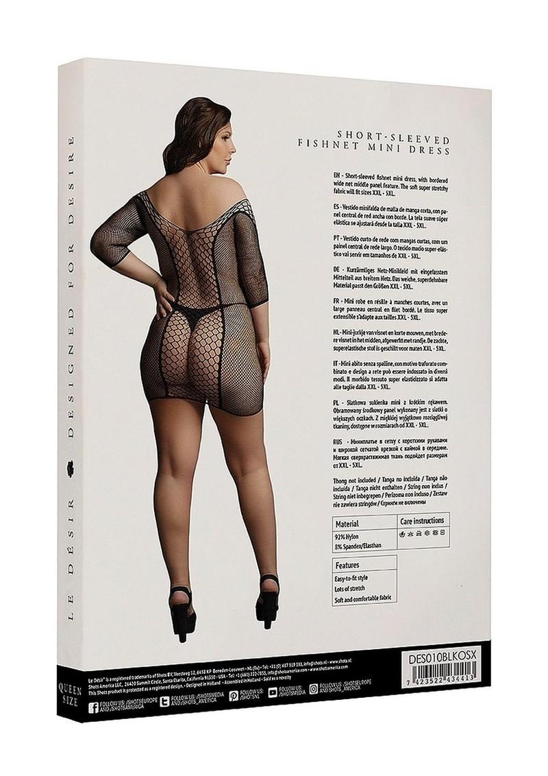 Le Desir Duo Net Sleeved Mini Dress - Image 6