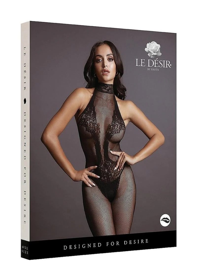 Le Desir Fishnet and Lace Bodystocking - Image 10