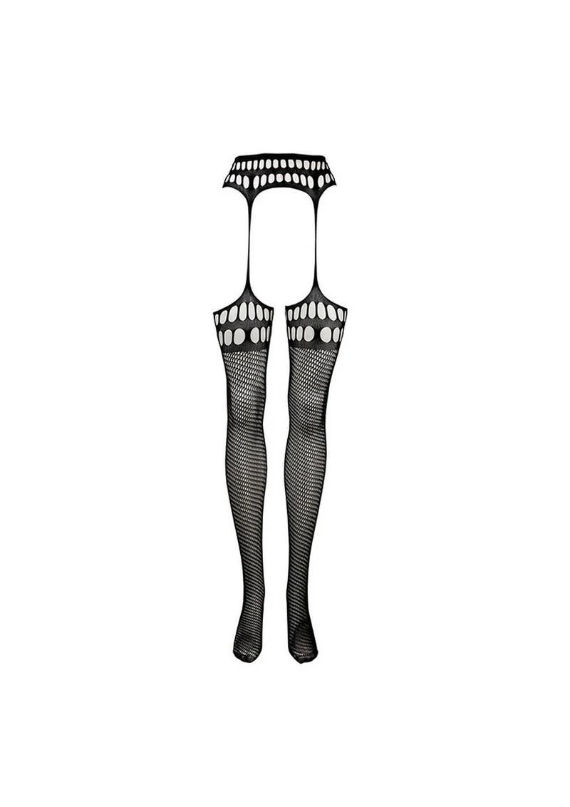 Le Desir Garterbelt Stockings with Open Design - Image 2