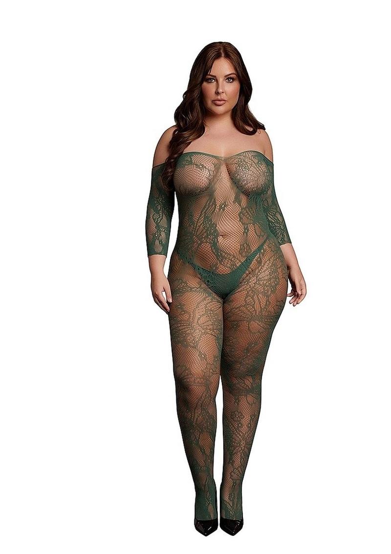 Le Desir Lace Long Sleeved Bodystocking - Image 7