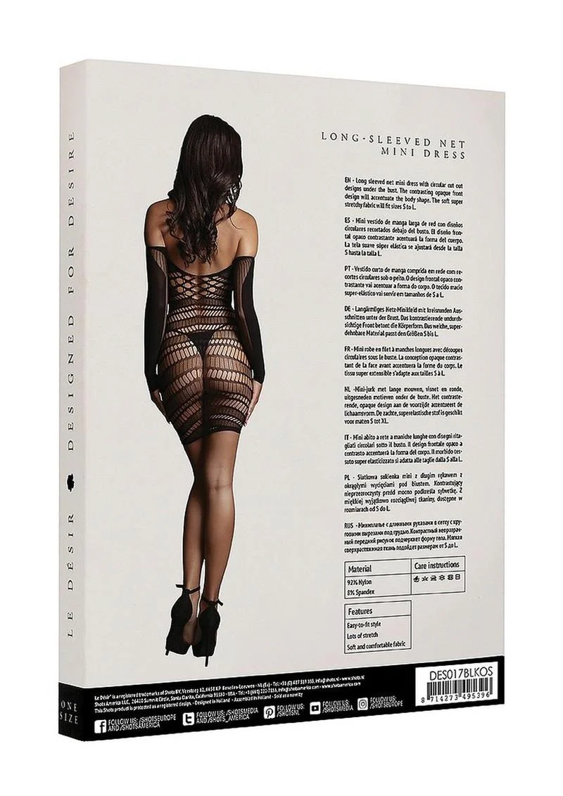 Le Desir Long Sleeved Mini Dress - Image 3
