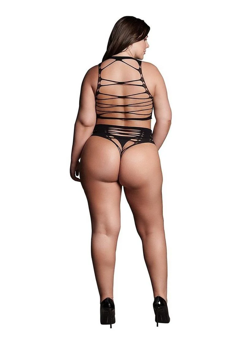 Le Desir Shade Helike Xlv Two Piece with Open Cups, Crop Top and Pantie - Image 6