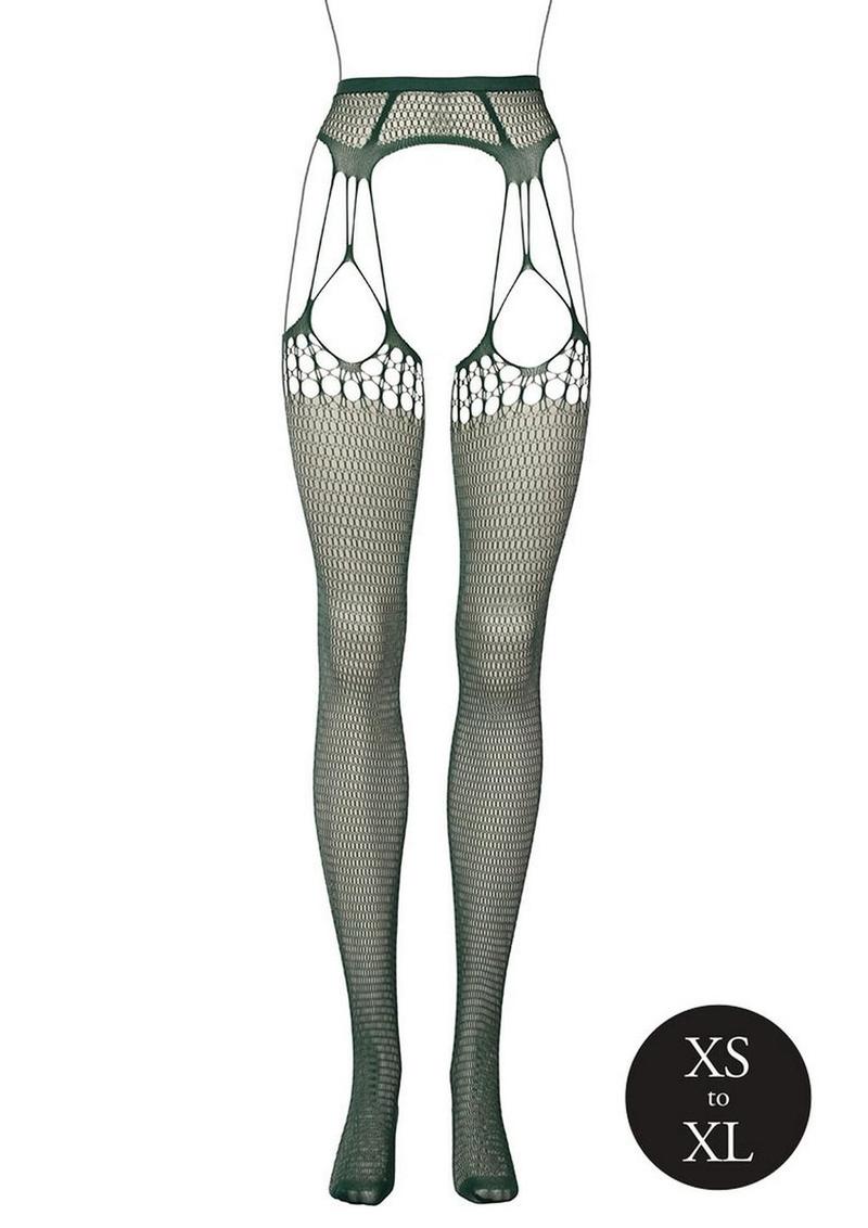 Le Desir Shredded Suspender Pantyhose - Image 3