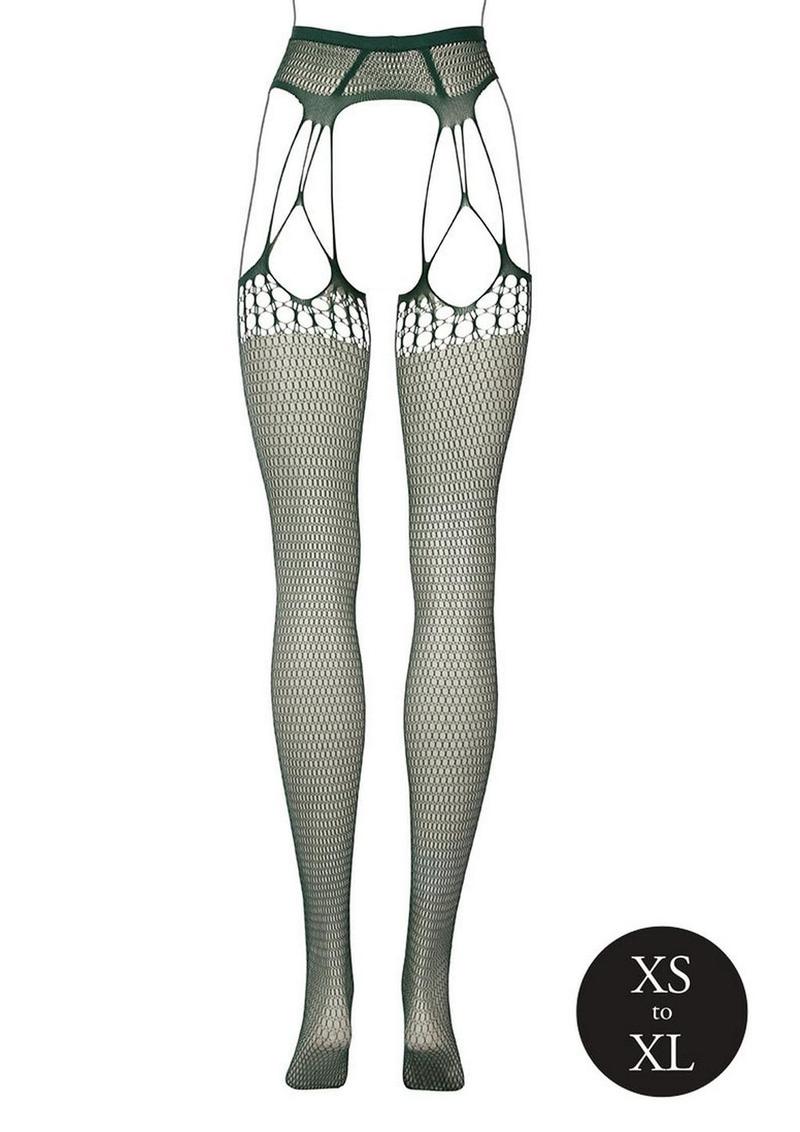 Le Desir Shredded Suspender Pantyhose - Image 4
