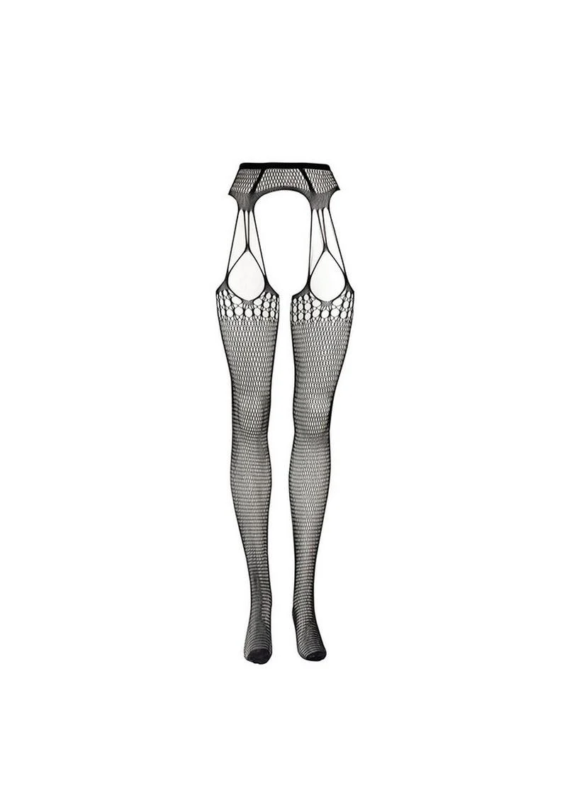 Le Desir Shredded Suspender Pantyhose - Image 6