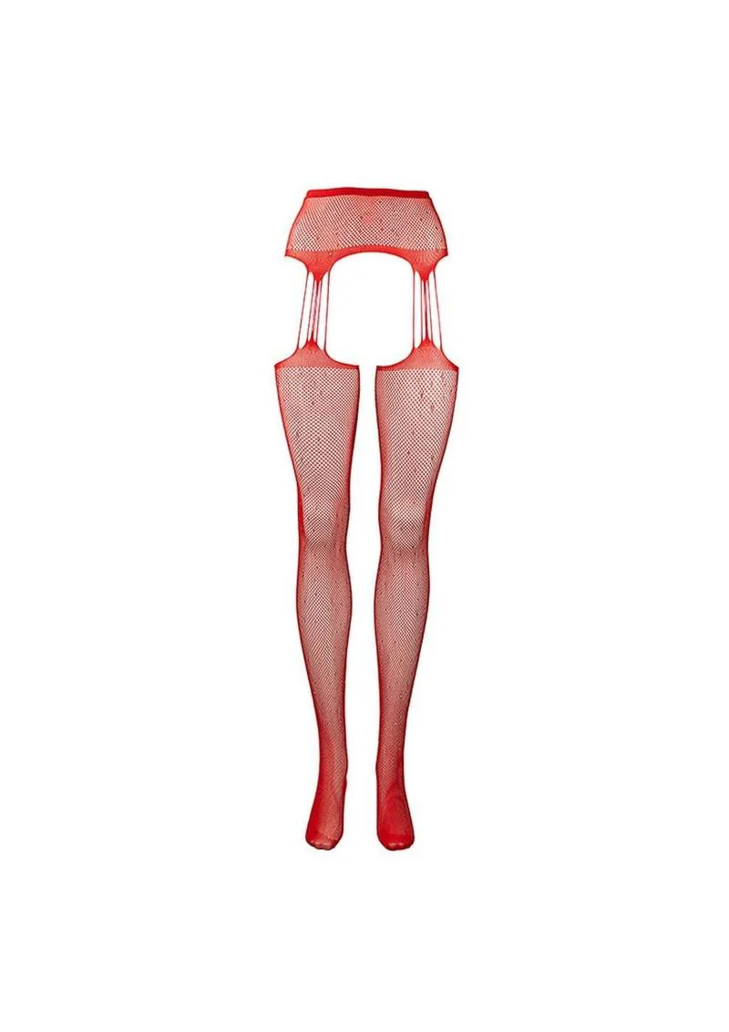 Le Desir Suspender Rhinestone Pantyhose - Image 2
