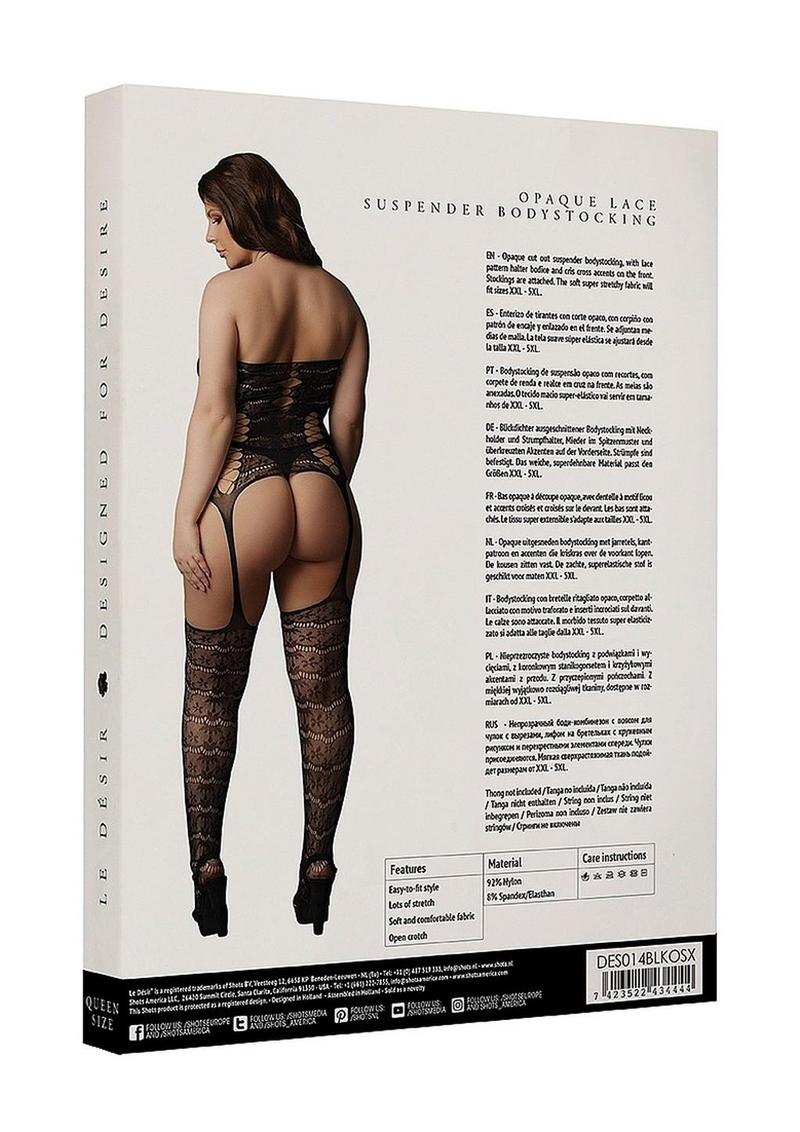 Le Desire Lace Suspender Bodystocking - Image 6