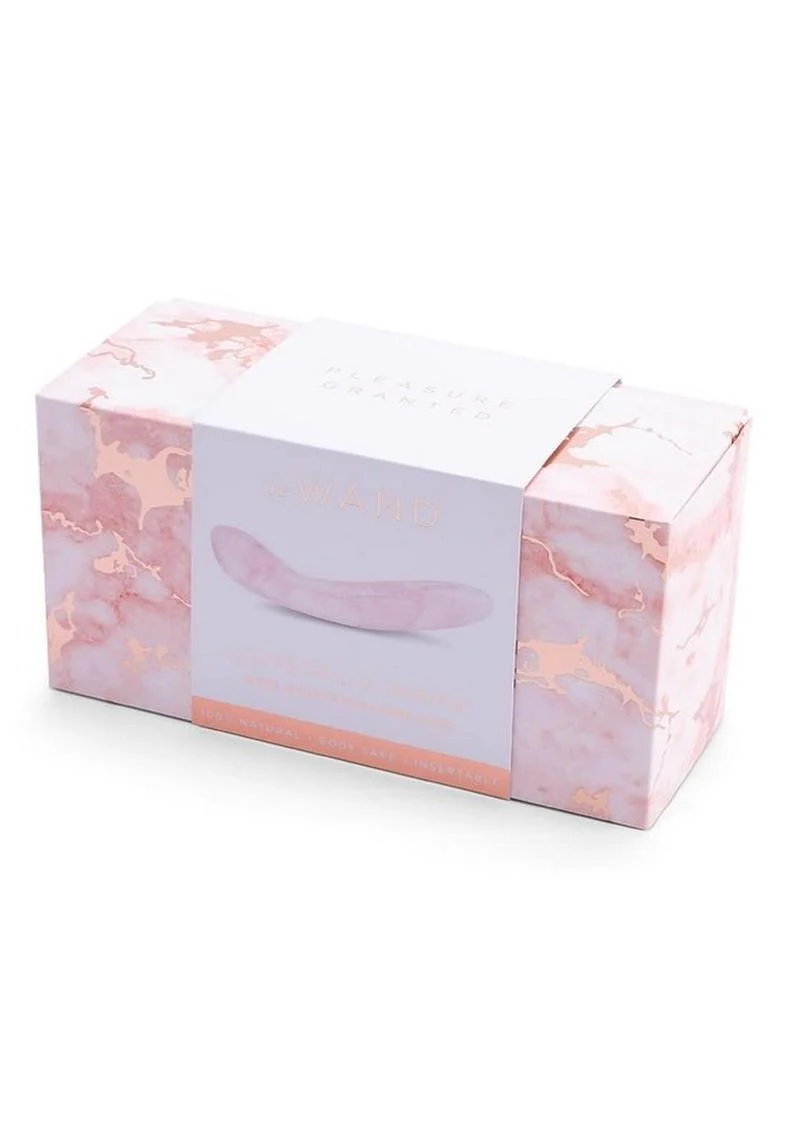 Le Wand Crystal G-Wand with Silicone Ring - Rose Quartz - Image 2
